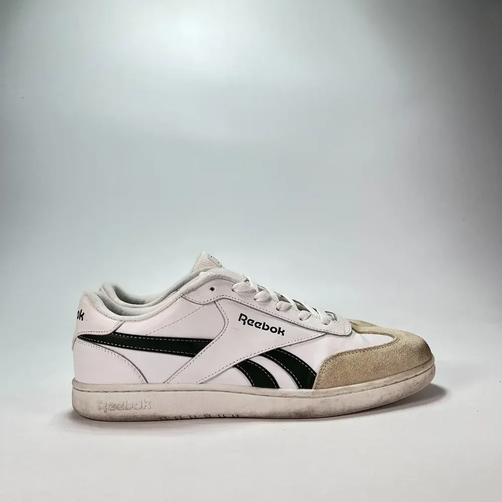 Reebok Smash Edge S White Black Leather Casual Low Top Sneakers Men's Size 11